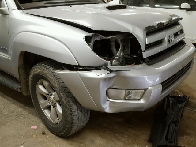 JTEBT14R550048403 - 2005 TOYOTA 4RUNNER SR SILVER photo 9