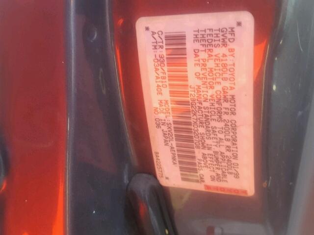 JT2BG22K7X0320708 - 1999 TOYOTA CAMRY LE 紫色 照片 10