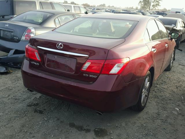 JTHBJ46G472031640 - 2007 LEXUS ES 350 MAROON photo 4