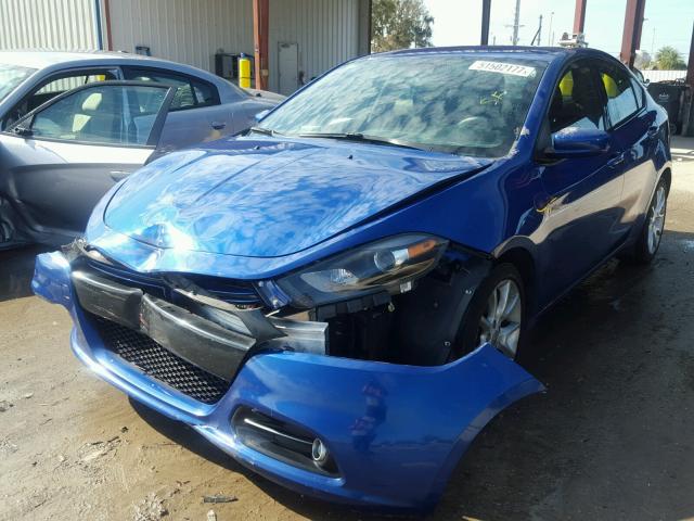 1C3CDFBA6DD126683 - 2013 DODGE DART SXT BLUE photo 2