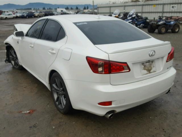 JTHBF5C27C2102601 - 2012 LEXUS IS 250 WHITE photo 3