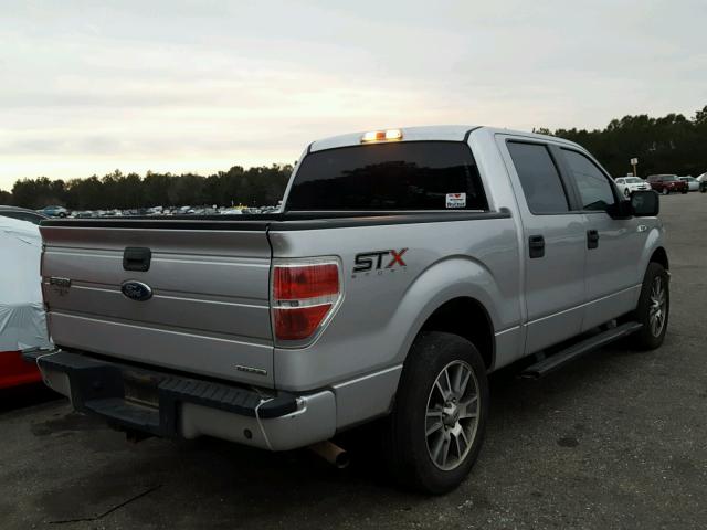 1FTEW1CM5EFB55592 - 2014 FORD F150 SUPER SILVER photo 4