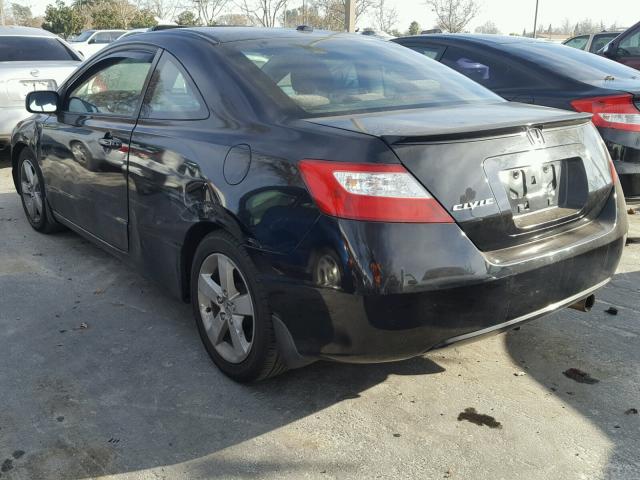2HGFG12808H549043 - 2008 HONDA CIVIC EX BLACK photo 3