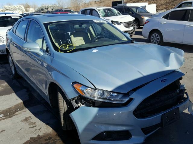 3FA6P0LU6ER291380 - 2014 FORD FUSION SE TEAL photo 1