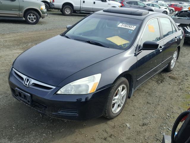 1HGCM56837A178616 - 2007 HONDA ACCORD EX BLACK photo 2