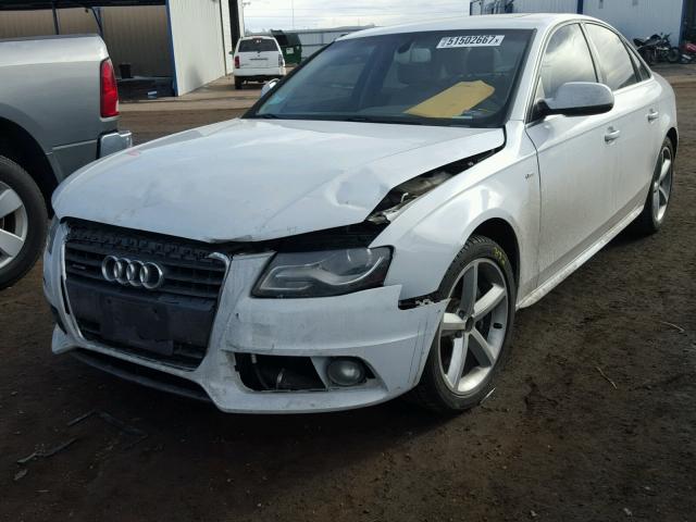 WAUFFAFL4CN009790 - 2012 AUDI A4 PREMIUM WHITE photo 2