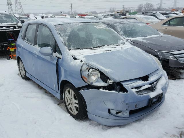 JHMGD38638S052279 - 2008 HONDA FIT SPORT BLUE photo 1