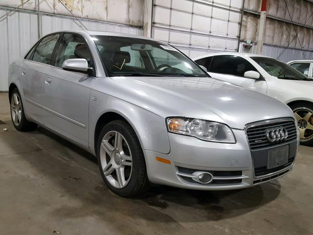 WAUDF78E67A046930 - 2007 AUDI A4 2.0T QU SILVER photo 1