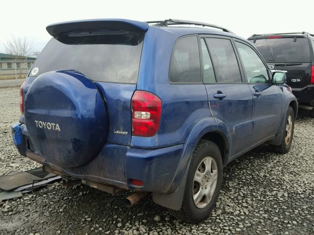 JTEHD20V350057620 - 2005 TOYOTA RAV4 BLUE photo 4