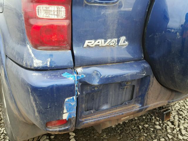 JTEHD20V350057620 - 2005 TOYOTA RAV4 BLUE photo 9