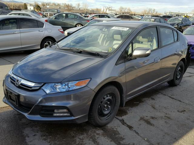 JHMZE2H79ES001454 - 2014 HONDA INSIGHT EX GRAY photo 2