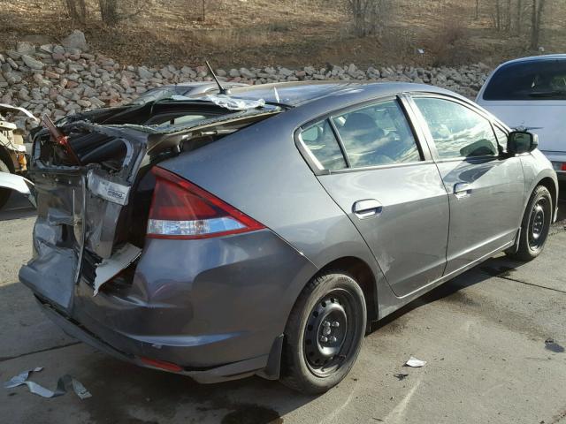 JHMZE2H79ES001454 - 2014 HONDA INSIGHT EX GRAY photo 4