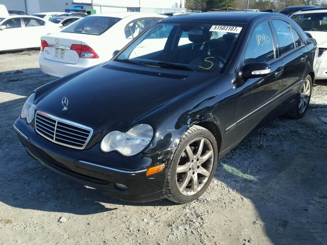 WDBRF40J74A577192 - 2004 MERCEDES-BENZ C 230K SPO BLACK photo 2