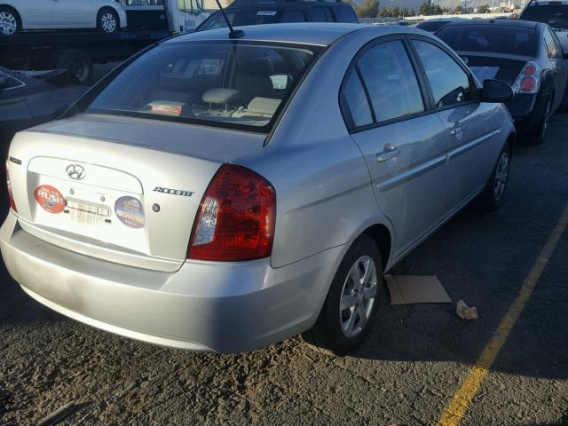 KMHCN46C98U244771 - 2008 HYUNDAI ACCENT GLS SILVER photo 4