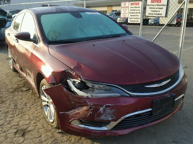 1C3CCCAB9FN650418 - 2015 CHRYSLER 200 LIMITE BURGUNDY photo 1