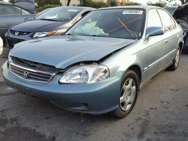 2HGEJ8641YH536198 - 2000 HONDA CIVIC EX ტალღისფერი ფოტო 2