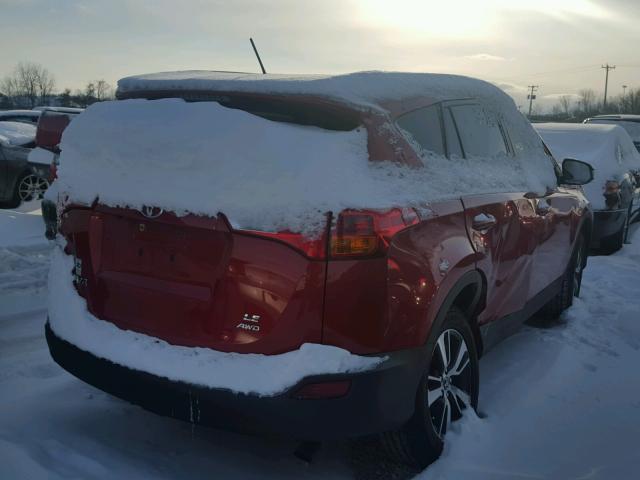 2T3BFREV6DW077229 - 2013 TOYOTA RAV4 LE Qırmızı foto 4