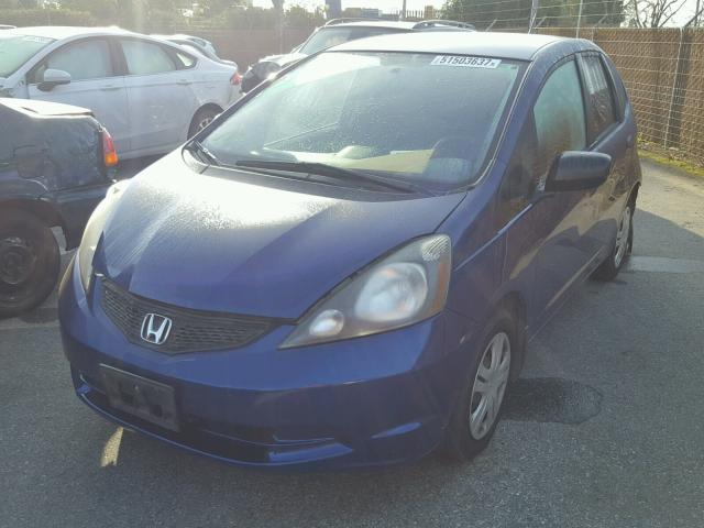 JHMGE8H26AS010847 - 2010 HONDA FIT BLUE photo 2