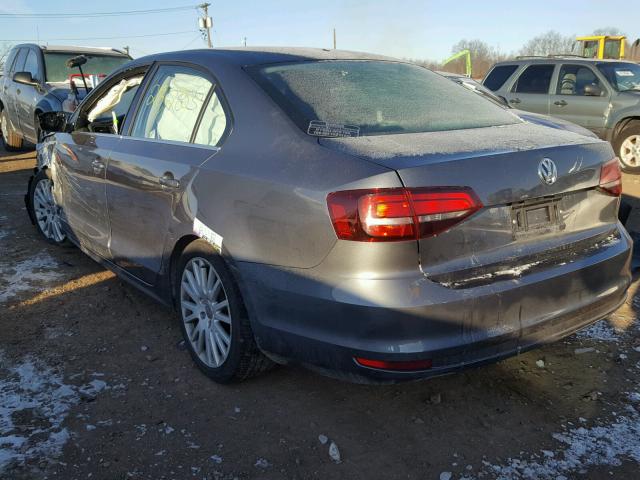 3VW167AJ7HM319078 - 2017 VOLKSWAGEN JETTA S GRAY photo 3