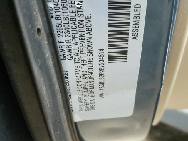 4S3BL626267204514 - 2006 SUBARU LEGACY 2.5 BLUE photo 10