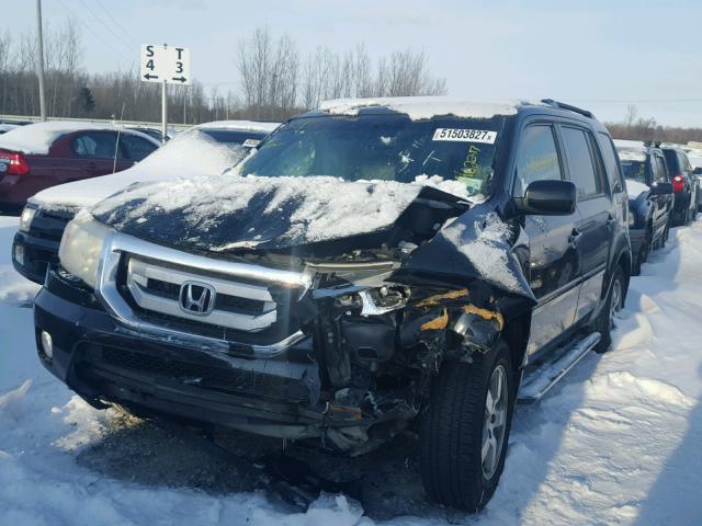 5FNYF4H78BB004456 - 2011 HONDA PILOT EXLN BLACK photo 2