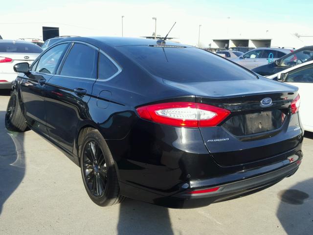 3FA6P0HD5ER357636 - 2014 FORD FUSION SE BLACK photo 3