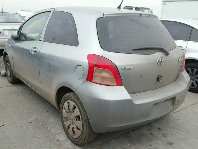 JTDJT923075112379 - 2007 TOYOTA YARIS GRAY photo 3