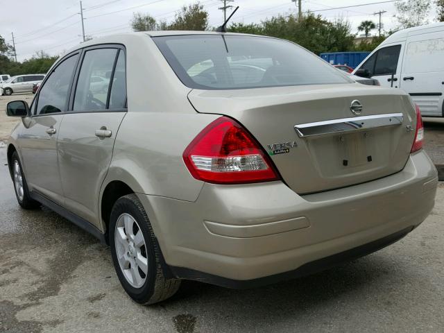 3N1BC11E89L394723 - 2009 NISSAN VERSA S GOLD photo 3