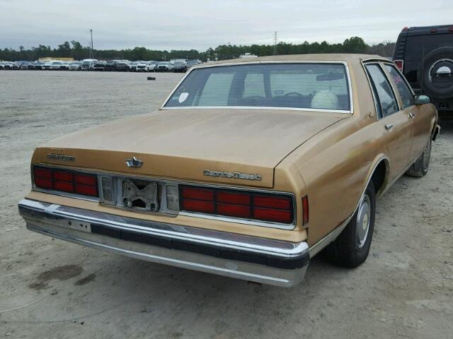 1G1BN51ZXHX118265 - 1987 CHEVROLET CAPRICE CL GOLD photo 4