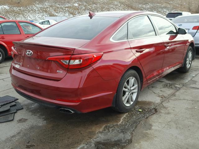 5NPE24AA7FH229396 - 2015 HYUNDAI SONATA ECO RED photo 4