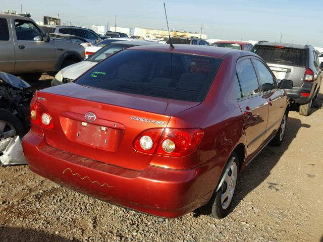 1NXBR32E18Z986678 - 2008 TOYOTA COROLLA CE RED photo 4