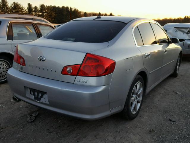 JNKCV51F25M303617 - 2005 INFINITI G35 SILVER photo 4