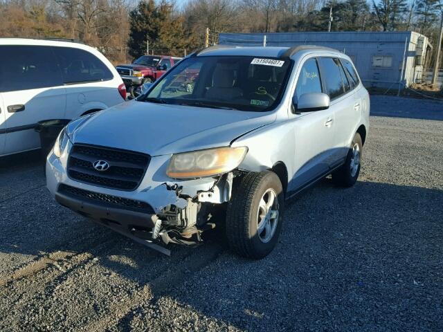 5NMSG13D28H133797 - 2008 HYUNDAI SANTA FE G BLUE photo 2