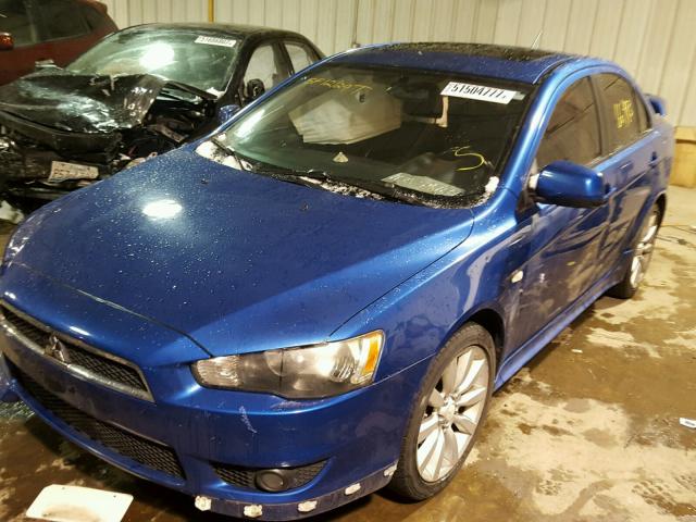 JA32U8FW7AU003509 - 2010 MITSUBISHI LANCER GTS BLUE photo 2