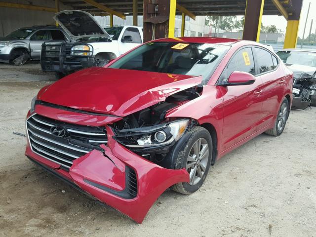 5NPD84LF0HH055094 - 2017 HYUNDAI ELANTRA SE RED photo 2