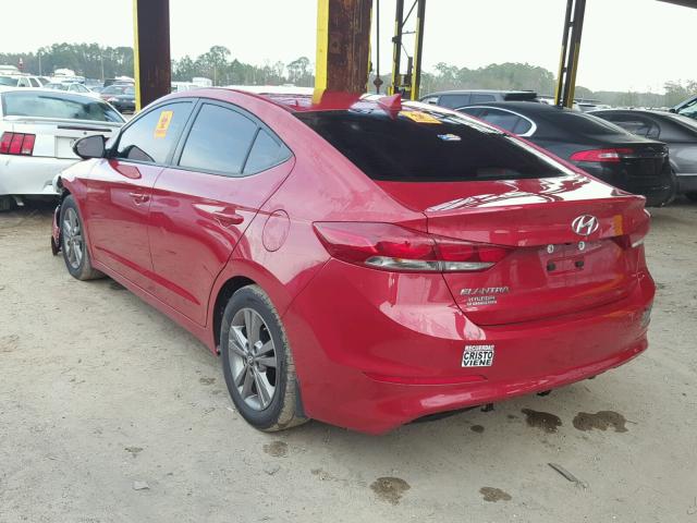 5NPD84LF0HH055094 - 2017 HYUNDAI ELANTRA SE RED photo 3