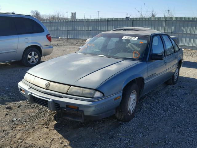 1G2WH54T7NF316279 - 1992 PONTIAC GRAND PRIX GREEN photo 2