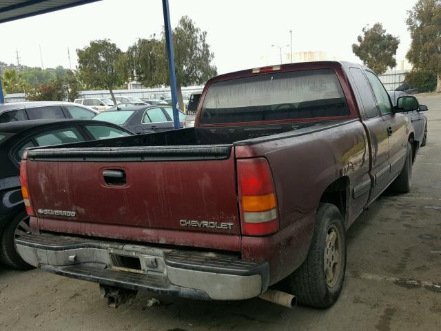 2GCEC19T111213223 - 2001 CHEVROLET SILVERADO BURGUNDY photo 4