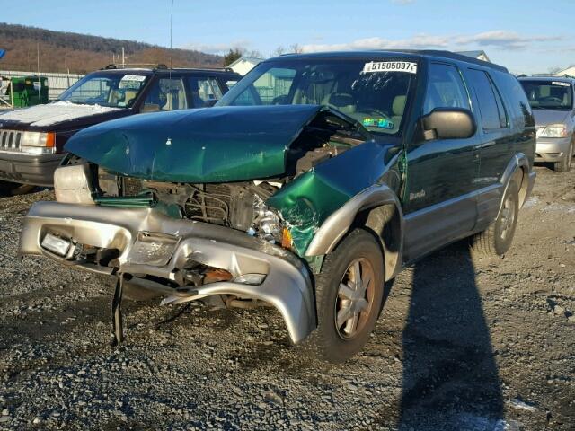 1GHDT13W7Y2360763 - 2000 OLDSMOBILE BRAVADA GREEN photo 2