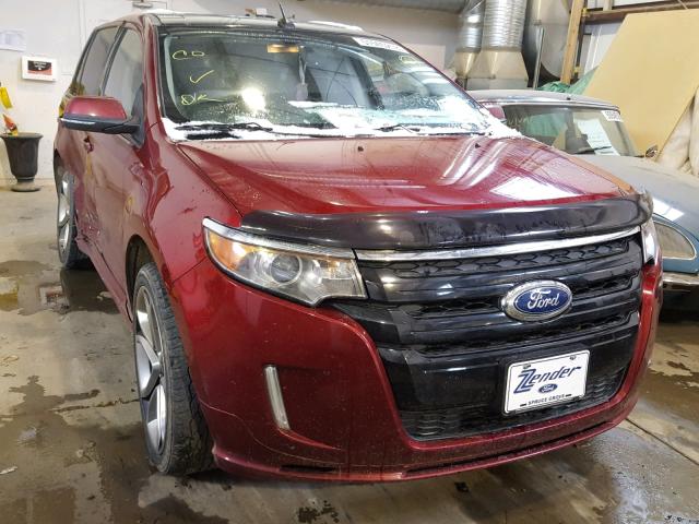 2FMDK4AK9DBC35502 - 2013 FORD EDGE SPORT RED photo 1