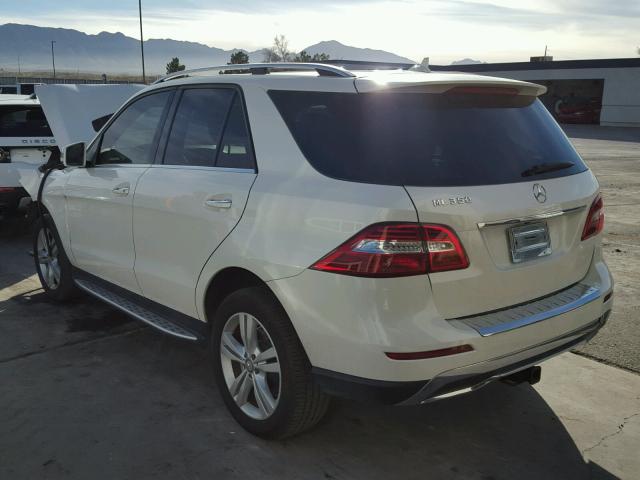 4JGDA5JB8EA295602 - 2014 MERCEDES-BENZ ML 350 WHITE photo 3