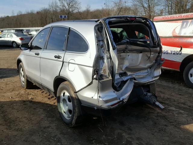 5J6RE3H37AL001455 - 2010 HONDA CR-V LX SILVER photo 3