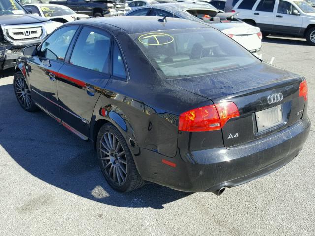 WAUBF78E67A018052 - 2007 AUDI A4 S-LINE BLACK photo 3