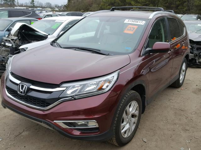 2HKRM3H77FH548684 - 2015 HONDA CR-V EXL RED photo 2