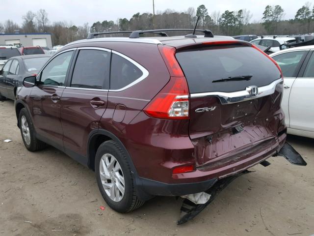 2HKRM3H77FH548684 - 2015 HONDA CR-V EXL RED photo 3