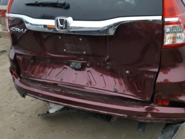 2HKRM3H77FH548684 - 2015 HONDA CR-V EXL RED photo 9