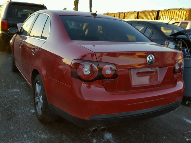 3VWRM71K08M040363 - 2008 VOLKSWAGEN JETTA SE RED photo 3