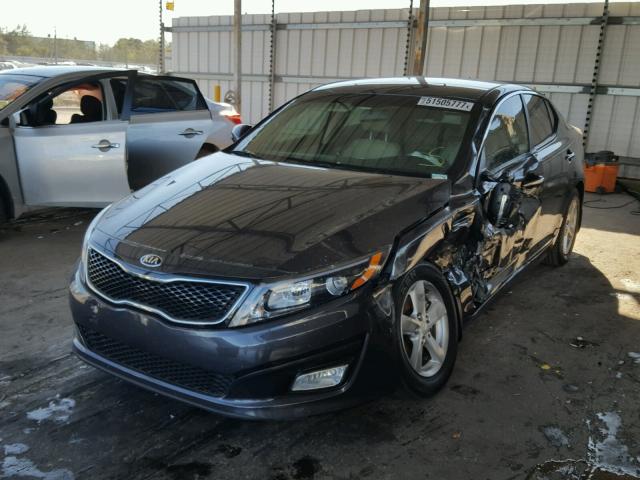 5XXGM4A70FG446792 - 2015 KIA OPTIMA LX GRAY photo 2