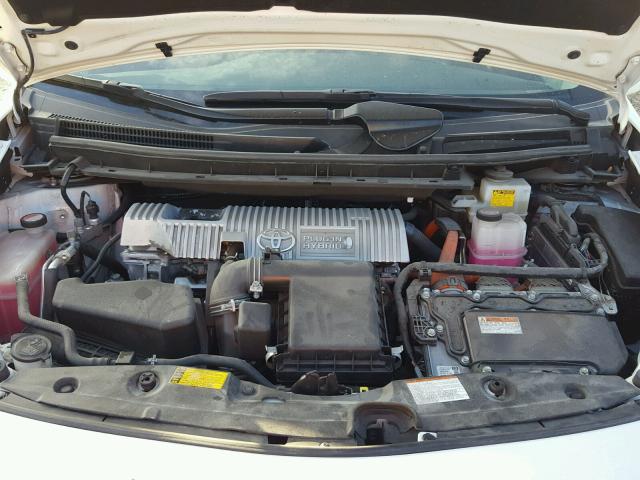 JTDKN3DP8F3072509 - 2015 TOYOTA PRIUS PLUG WHITE photo 7