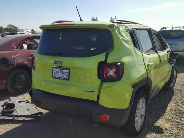 ZACCJABB6HPF48895 - 2017 JEEP RENEGADE L GREEN photo 4